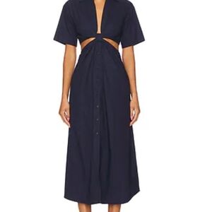 A.L.C. Midnight Blue Cutout Midi Dress